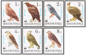 Ungaria 1983 - Păsări răpitoare, serie neuzata