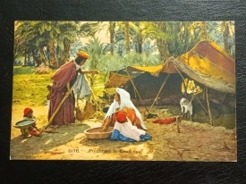 Algeria 1907 - preparare cuscus, carte postala