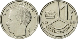 Belgia 1990 - 1 franc, circulata