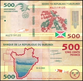 Burundi 2023 - 500 francs, necirculata