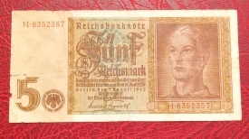 Germania 1942 - 5 reichsmark, circulata
