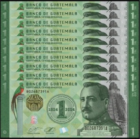Guatemala 2024 - 1 quetzal, necirculata (10 bucati)