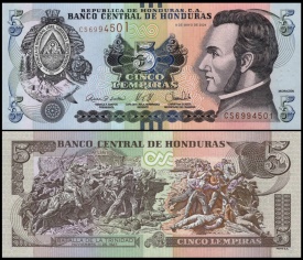 Honduras 2024 - 5 lempiras, necirculata