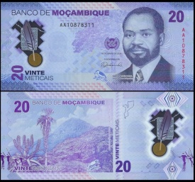 Mozambic 2024 - 20 meticais, necirculata - polimer