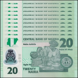Nigeria 2024 - 20 naira, necirculata - polimer (10 bucati)