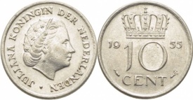 Olanda 1958 - 10 cents, circulata