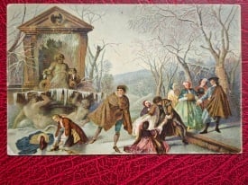 Pictura de Nicolas Lancret - Iarna, vedere litho Stengel