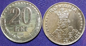 Romania 1991 - 20 lei, circulata
