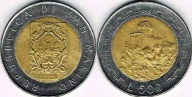San Marino 1988 - 500 lire, circulata
