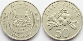 Singapore 2009 - 50 cents, circulata
