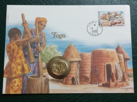 Togo 1987 - FDC cu moneda 5 franci, necirculata