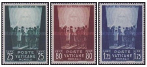 Vatican 1942 - Ajutor pentru victimele războiului, serie neuzata