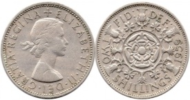 Anglia 1956 - 2 shillings, circulata