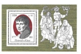 DDR 1977 - Heinrich von Kleist, colita neuzata