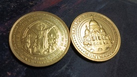 Franta 2025 - medal aurit, Basilique - JESUS J'AI CONFIANCE EN TOI - Img 2