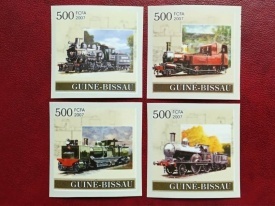 Guineea-Bissau 2007 - locomotive, serie ndt neuzata
