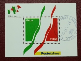 Italia 2011 - 150 de ani Unificarea, colita stampilata
