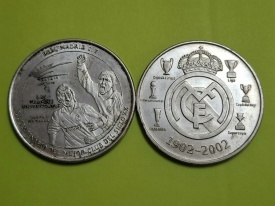 Medal 2002 - comemorativ Real Madrid, Juanito y Santillana