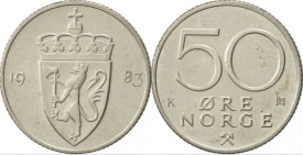 Norvegia 1980 - 50 ore, circulata