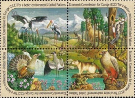 ONU New York 1991 - fauna, bloc neuzat