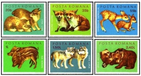 Romania 1972 - pui de animale salbatice, serie neuzata