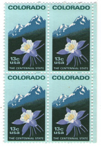 Statele Unite 1977 - 100 de ani de la statutul de stat Colorado, neuzata de 4