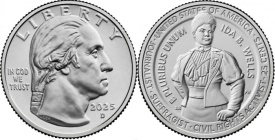 SUA 2025D - 25 cents, necirculata - Ida Bell Wells