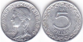 Ungaria 1959 - 5 filler, circulata