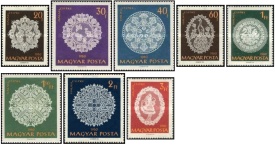 Ungaria 1960 - dantele Halasi, serie neuzata