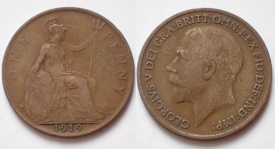 Anglia 1911 - 1 penny, necirculata