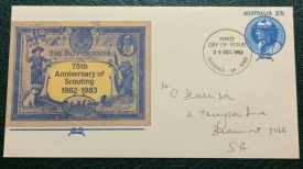 Australia 1982 - cercetasi, FDC aniversara