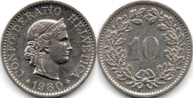 Elvetia 1973 - 10 rappen, circulata