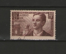 Franta 1938 - radio pentru nevazatori, stampilata