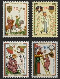 Liechtenstein 1962 - legende, serie neuzata