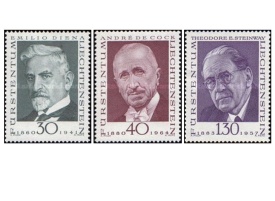 Liechtenstein 1972 - pionerii filateliei, serie neuzata
