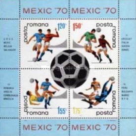 Romania 1970 - C.M.fotbal, bloc neuzat
