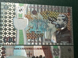 Romania 2018 - 100 lei, argintat color - Img 2