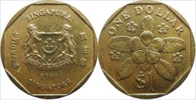Singapore 1988 - 1 dollar, circulata