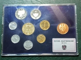 Austria 1983 - set complet Proof, cu jeton aniversar