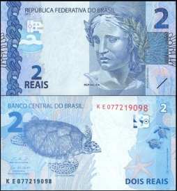 Brazilia 2010 - 2 reais, necirculata