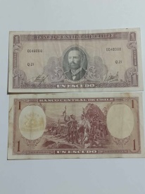 Chile 1964 - 1 escudo, circulata