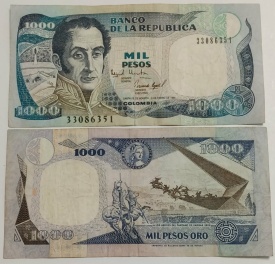 Columbia 1994 - 1000 pesos, circulata