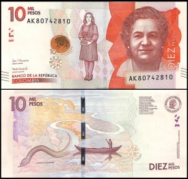 Columbia 2020 - 10.000 pesos, necirculata