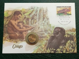 Congo 1983 - FDC cu moneda 5 francs, necirculata