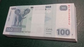 Congo Democratic 2022 - 100 francs, necirculata (100 bucati)