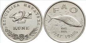 Croatia 1995 - 2 kuna, circulata - FAO