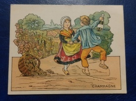 Franta 1901 - cartonas cu reclama de sampanie