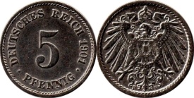 Germania 1912F - 5 reichpfennig, circulata