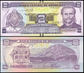 Honduras 2022 - 2 lempiras, necirculata