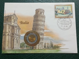 Italia 1983 - FDC cu moneda 500 lire, necirculata